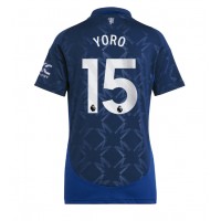 Maglia Calcio Manchester United Leny Yoro #15 Seconda Divisa Donna 2024-25 Manica Corta